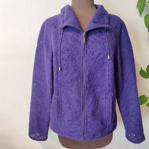 Ruby Rd. Women's zipper Purple Blazer Jacket 12